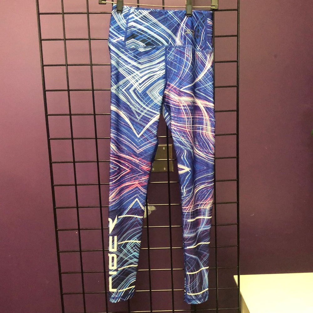 Fiber Leggings Blue/Pink S